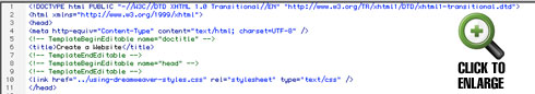 Create editable regions in Dreamweaver