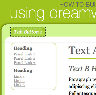 Create navigation tabs