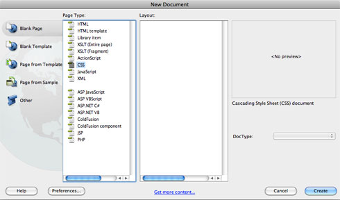 Css In Dreamweaver Mx: External Style Sheets